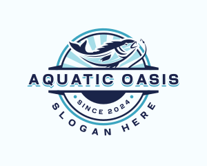 Aquatic Fishing Restaurant logo design