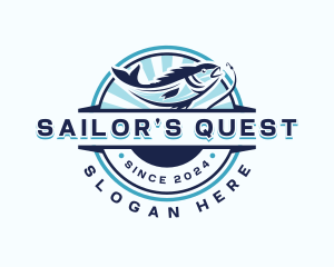 Aquatic Fishing Restaurant logo design