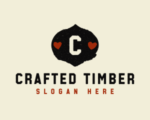 Rustic Heart Badge logo design