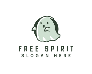 Spirit Cute Ghost logo design