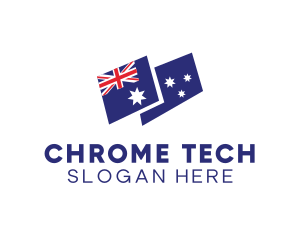 Australia Country Flag logo design