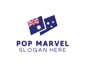 Australia Country Flag logo design