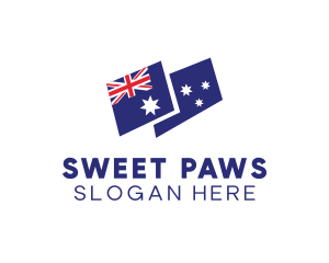 Australia Country Flag logo design