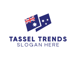 Australia Country Flag logo design