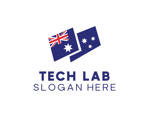 Australia Country Flag logo design