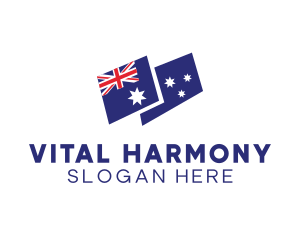 Australia Country Flag logo design