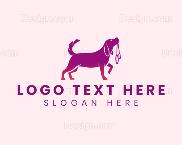 Dog Pet Leash Logo