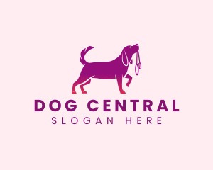 Dog Pet Leash logo design