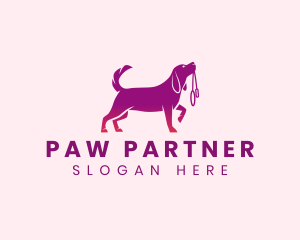 Dog Pet Leash logo design