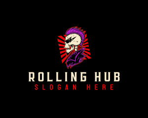 Skull Rockstar Band logo design