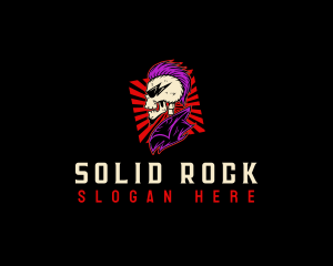 Skull Rockstar Band logo design