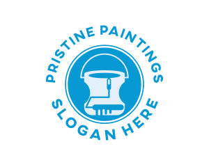 House Painting Paint Roller logo design