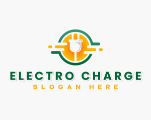 Power Electric Plug logo design