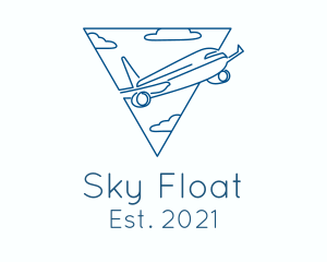 Airplane Sky Clouds logo design