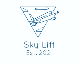 Airplane Sky Clouds logo design