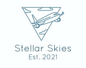 Airplane Sky Clouds logo design