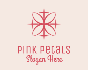 Pink Decorative Floral  logo design