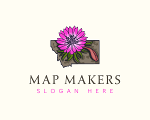 Montana Bitterroot Flower logo design