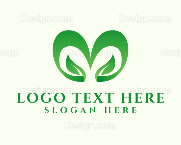 Green Heart Leaf Logo