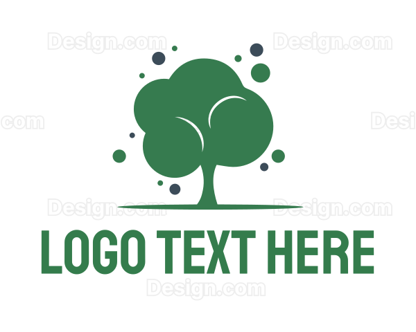 Bubble Green Tree Logo