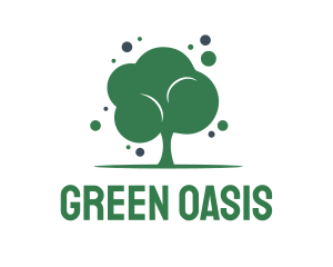 Bubble Green Tree logo design