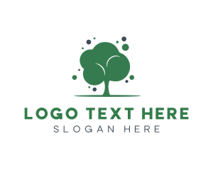 Bubble Green Tree logo