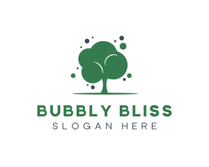 Bubble Green Tree logo design