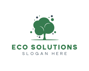 Bubble Green Tree logo design