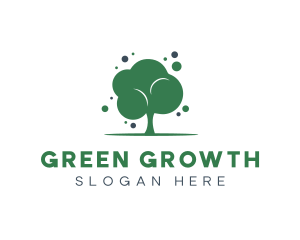 Bubble Green Tree logo design