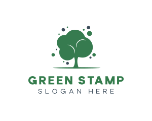 Bubble Green Tree logo design