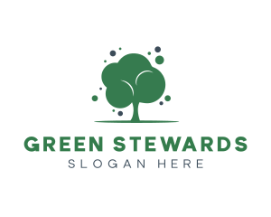 Bubble Green Tree logo design