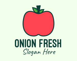 Red Organic Apple logo design