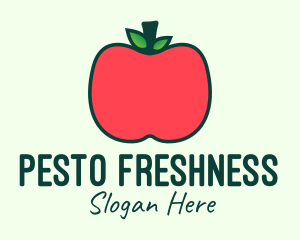 Red Organic Apple logo design