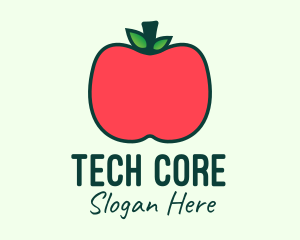 Red Organic Apple logo