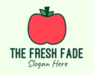 Red Organic Apple logo design