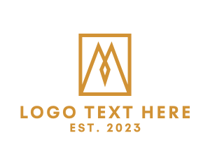 Elegant Geometric Mountains logo