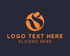 Elegant Ribbon Letter S  logo