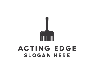 Clean Barcode Brush logo design