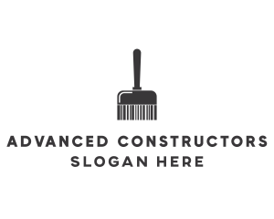 Clean Barcode Brush logo design