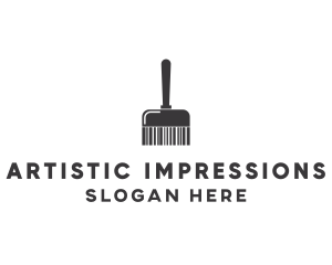 Clean Barcode Brush logo design