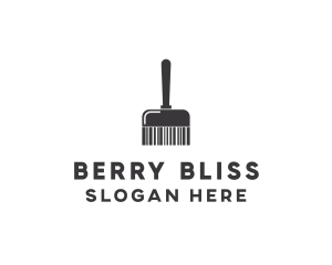 Clean Barcode Brush logo design