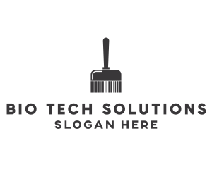 Clean Barcode Brush logo design