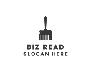 Clean Barcode Brush logo design