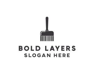 Clean Barcode Brush logo design