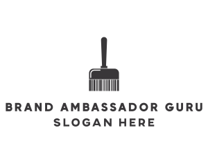 Clean Barcode Brush logo design