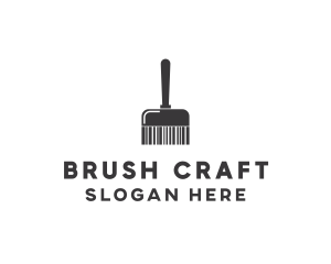 Clean Barcode Brush logo design