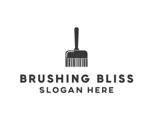 Clean Barcode Brush logo design