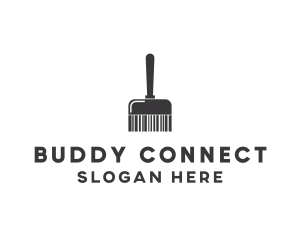 Clean Barcode Brush logo design