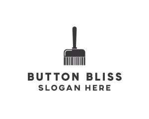 Clean Barcode Brush logo design