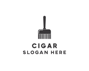 Clean Barcode Brush logo design